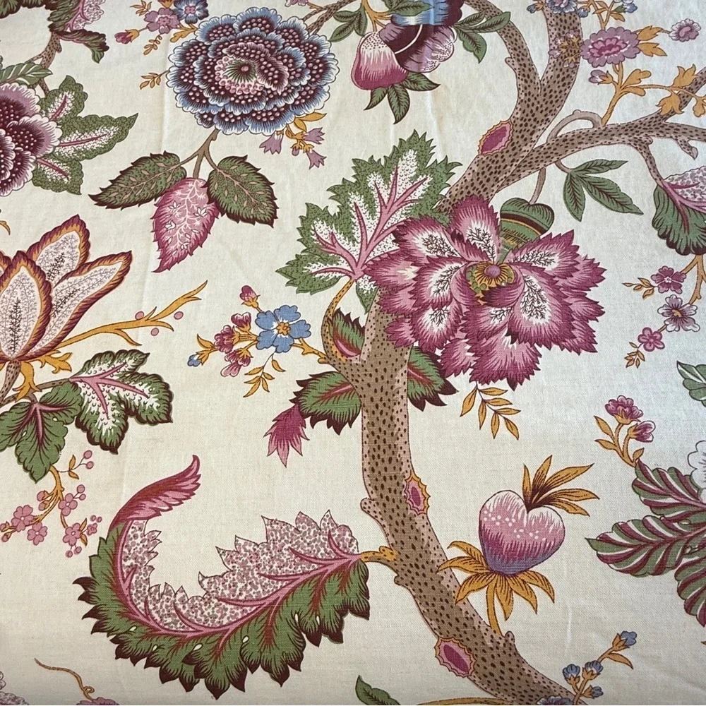Duvet & 3 Euro Sham Floral Shabby Chic Pink Beige Sage Homemade Set Cottagecore